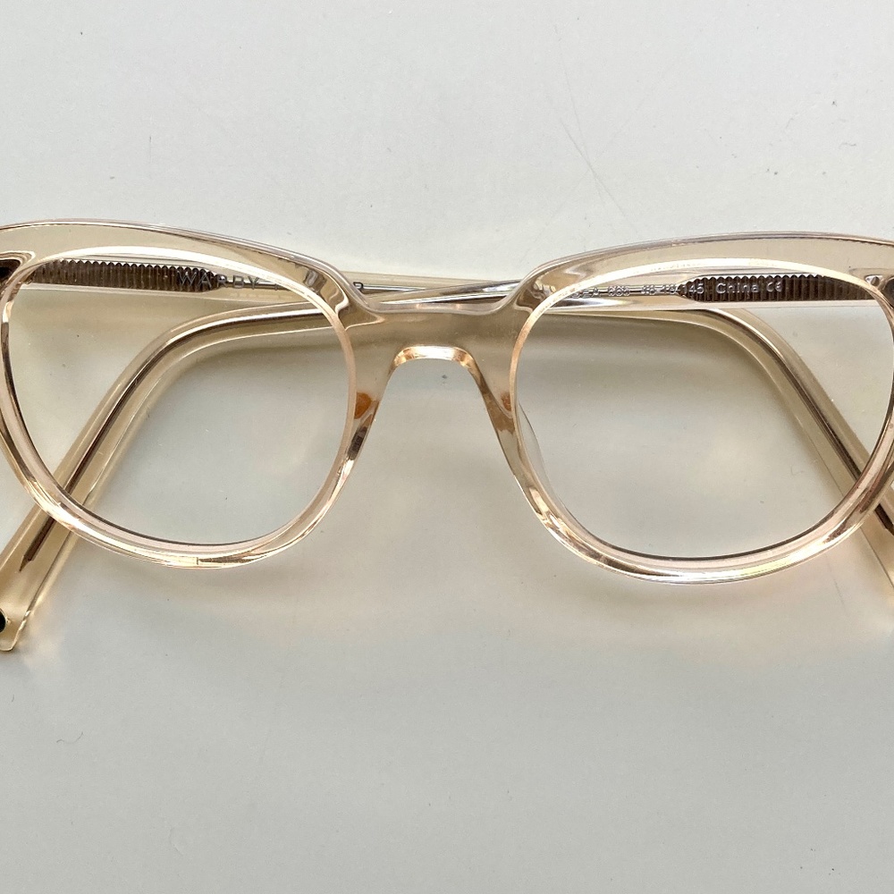 Warby Parker Chelsea 665 Crystal Grapefruit Soda Eyeglasses Frame 48-19 145